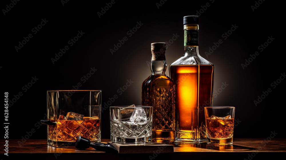 Alcoholic beverage drink background