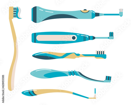 Electric toothbrush and regular brush variety