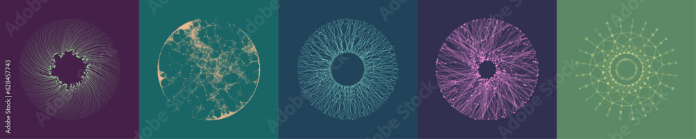 Abstract Circular Particle Spherical Shapes