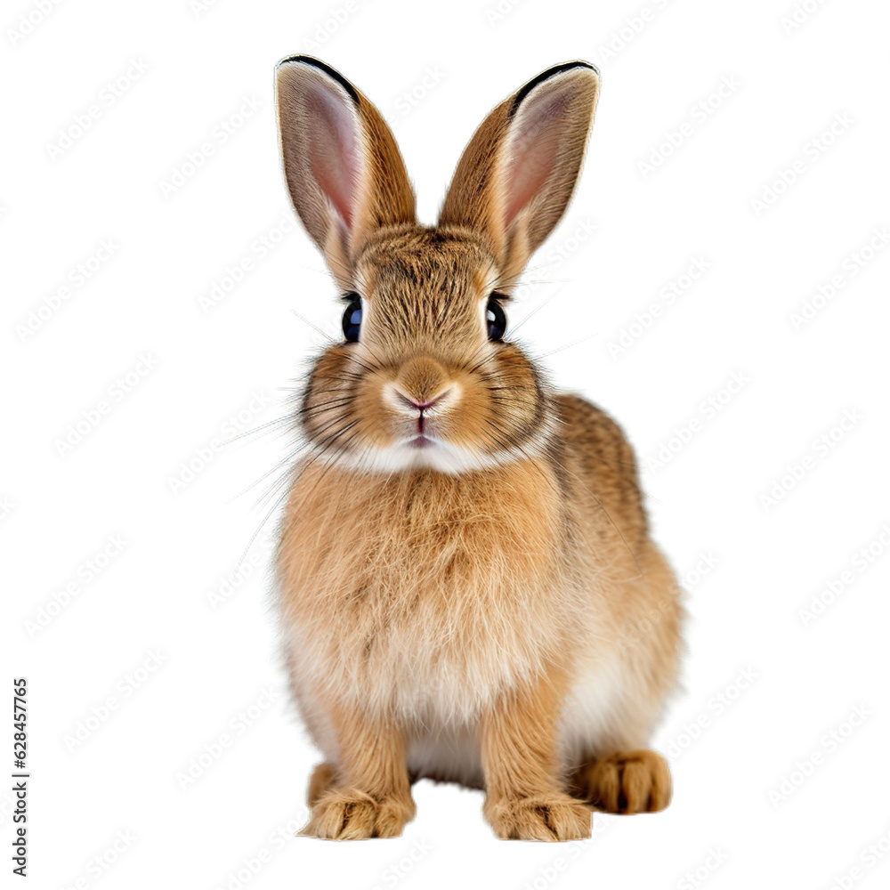 Cute rabbit animal sitting transparent background Cute rabbit animal sitting transparent background