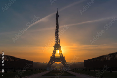 Eiffel Tower in Dawn's Embrace © AIproduction