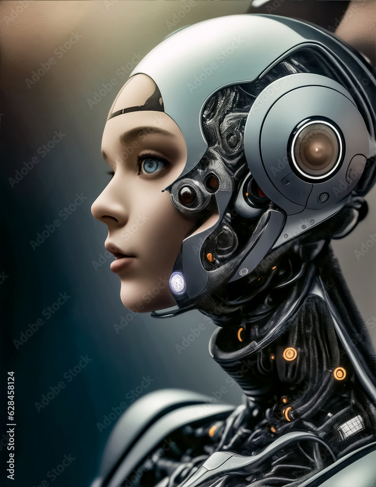 weiblicher Android, gen. AI weiblicher Android, gen. AI