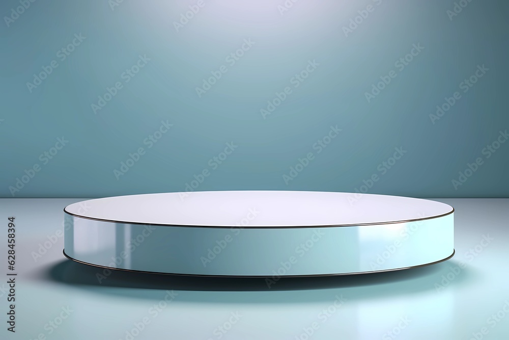 Beautiful minimalist background for presentations in form of empty round pedestal, podium Beautiful minimalist background for presentations in form of empty round pedestal, podium