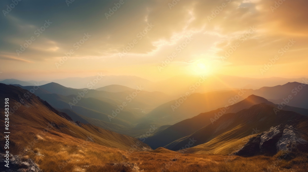 Spectacular Sunrise Over the Alpine Range