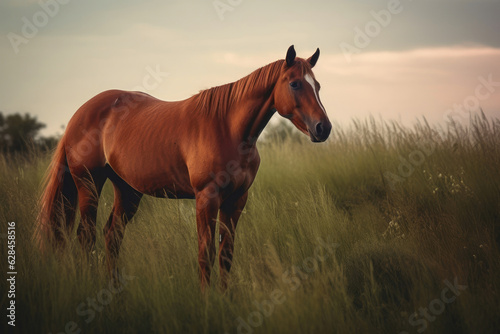 Elegant Equine Beauty in Nature's Embrace © AIproduction
