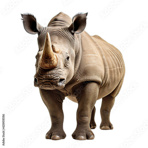 Photo huge rhino animal isolated on transparent background  AI generated image
