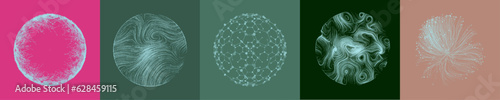 Abstract Circular Particle Spherical Shapes