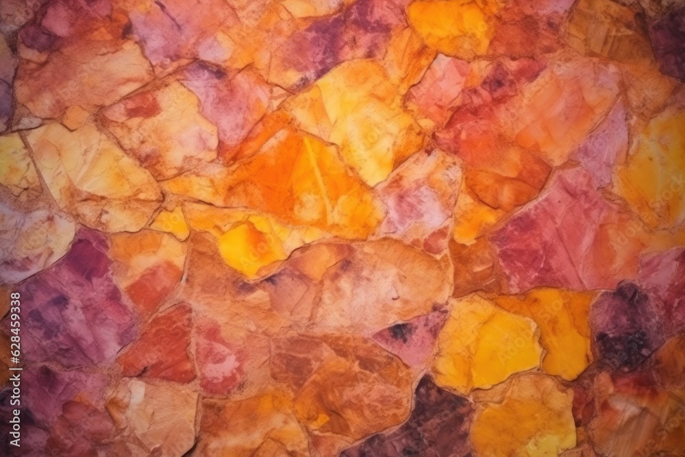 Artistic Stone Texture: Luminous Shadows & Gemstone-Inspired Style | Autumnal Backdrop in Warm Tones