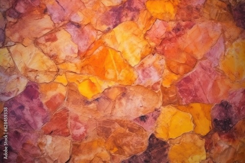 Artistic Stone Texture: Luminous Shadows & Gemstone-Inspired Style | Autumnal Backdrop in Warm Tones
