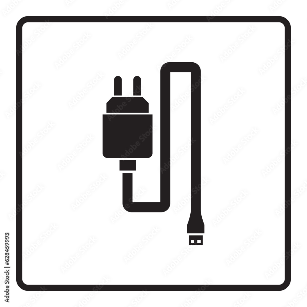 Charger vector icon isolated on white background, Charger logo concept. Charger vector icon isolated on white background, Charger logo concept.