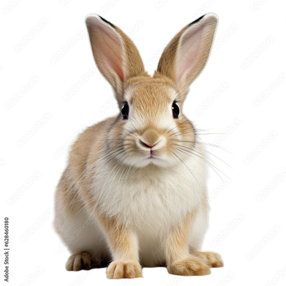 Cute rabbit animal sitting transparent background Cute rabbit animal sitting transparent background