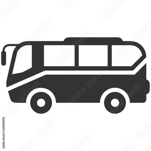 Bus transportation symbol icon vector image. Illustration of the silhouette bus transport public travel design image