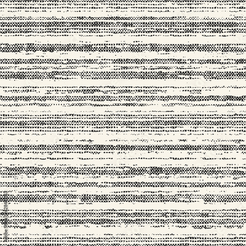 Monochrome Washed Canvas Textured Irregularly Striped Pattern