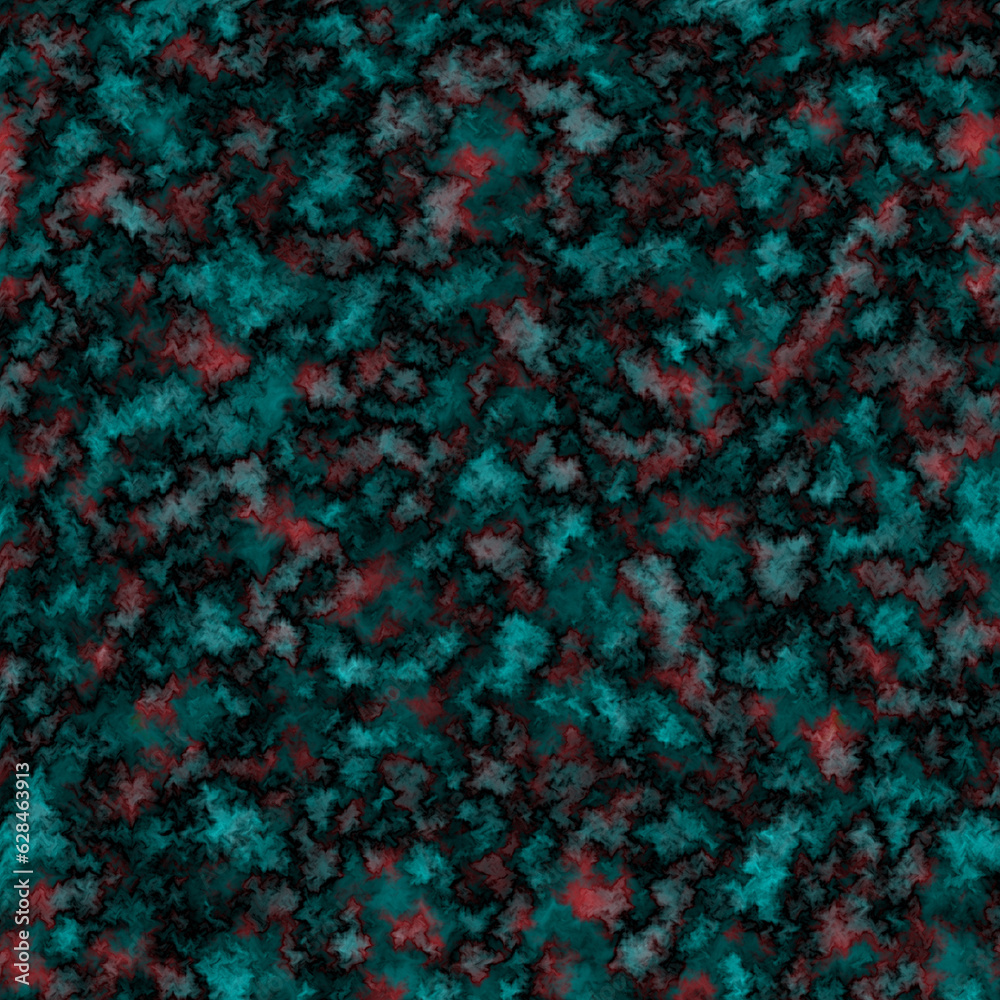 Teal, black and red Abstract texture background