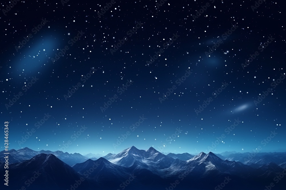 Fototapeta premium starry night sky. only sky, mountains and stars