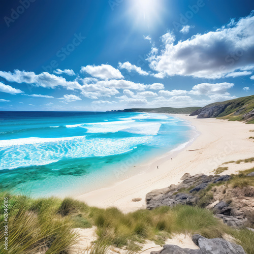 beach with sky and clouds