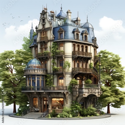 Old Parisian building model...