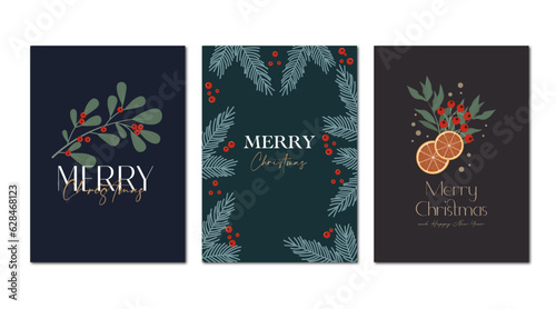 set of christmas cards