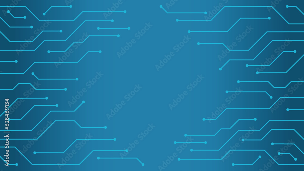 Circuit Board Background Technology Concept Blue Gradient
