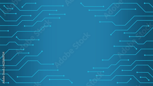 Circuit Board Background Technology Concept Blue Gradient
