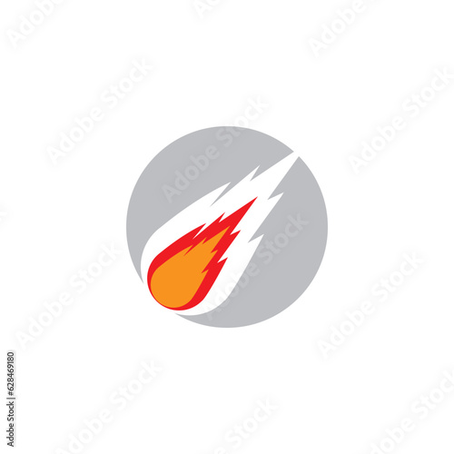 Meteor icon logo design illustration