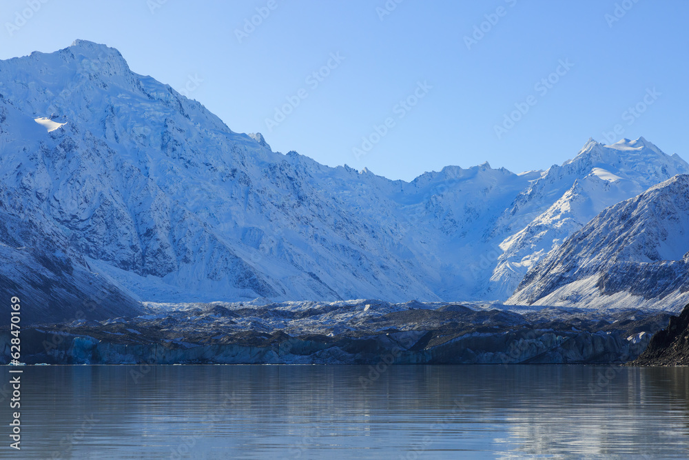 The Tasman Glacier in Mount Cook National Park, New Zealand, seen from Tasman Lake The Tasman Glacier in Mount Cook National Park, New Zealand, seen from Tasman Lake
