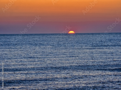 Sunset on the Adriatic Sea. Albania
