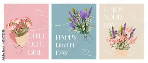 Happy Birthday card set © Kristina Bilous