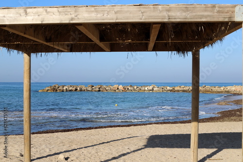 Fototapeta Naklejka Na Ścianę i Meble -  Sandy beach on the Mediterranean Sea