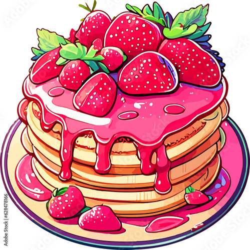 Strawberry pie topping dessert bakery berry sweet baked cream homemade tasty