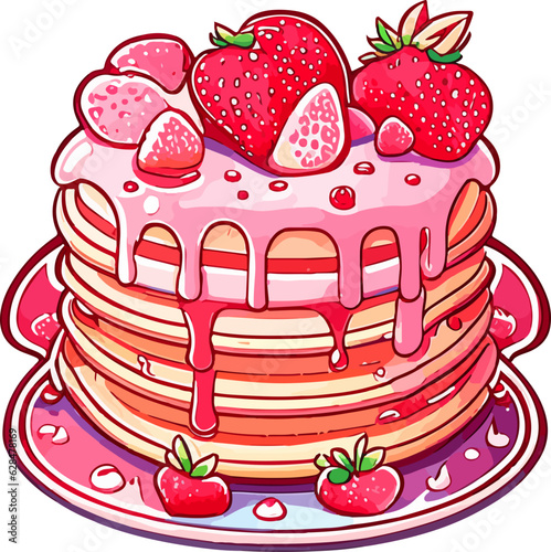 Strawberry pie topping dessert bakery berry sweet baked cream homemade tasty