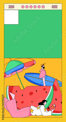 24 solar terms and great heat character flat vector concept operation hand drawn illustration

