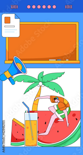 24 solar terms and great heat character flat vector concept operation hand drawn illustration
