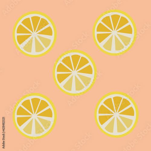 seamless pattern with lemon slices