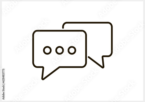 Doodle chat clipart. Hand drawn speech symbol. Sketch vector stock illustration. EPS 10