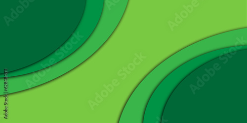 Green Paper Cut Background