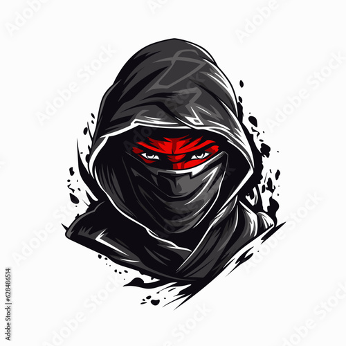 Esport vector logo ninja, ninja icon, ninja head, vector, sticker