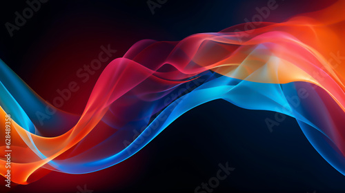abstract colorful wave smoke background