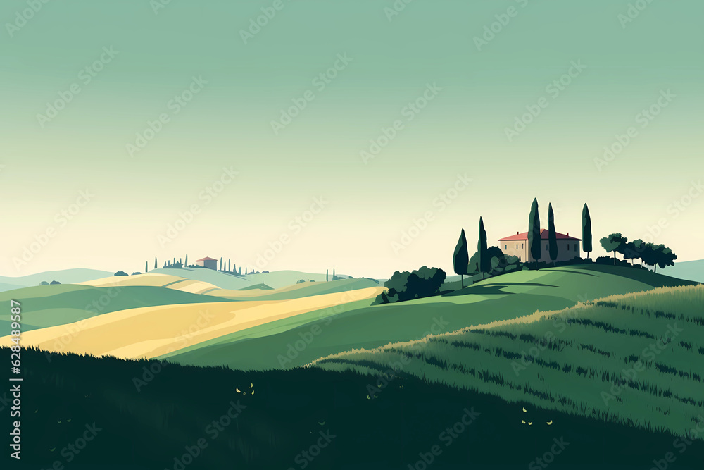 Rural landscape in Tuscany, Italy