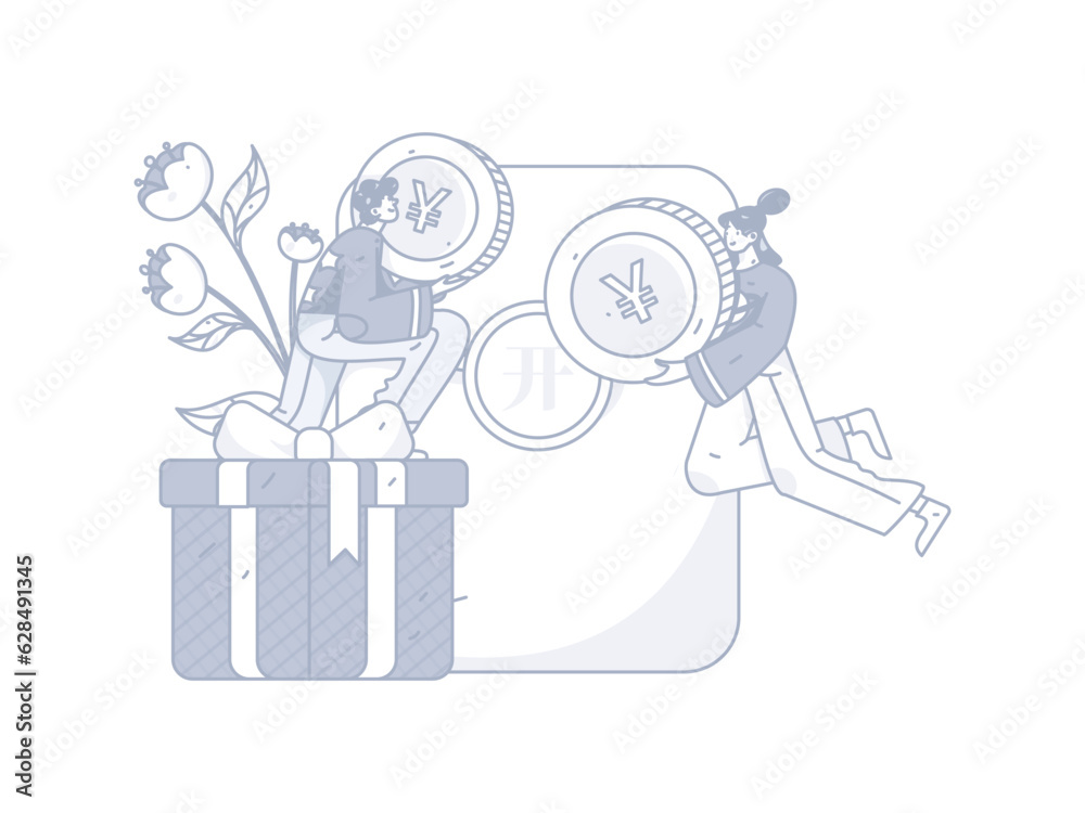 Holiday Shopping E-Commerce Online Shopping People Flat Vector Concept Operation Hand Drawn Illustration
Holiday Shopping E-Commerce Online Shopping People Flat Vector Concept Operation Hand Drawn Illustration