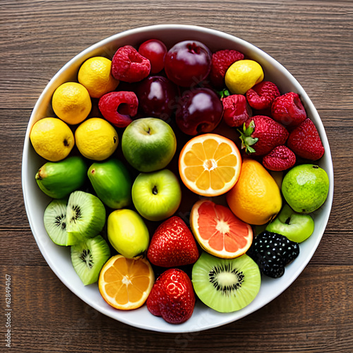 Set of beautiful fruits 
