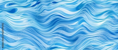 wave ripple summer blue banner background water texture sea effect abstract. Generative AI. © VICHIZH