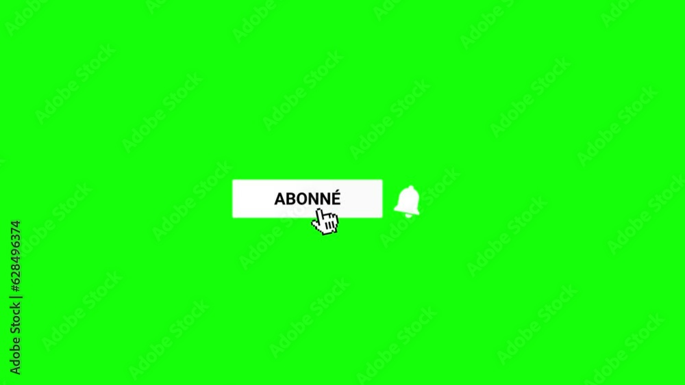J'aime Abonner Animation Fond Vert