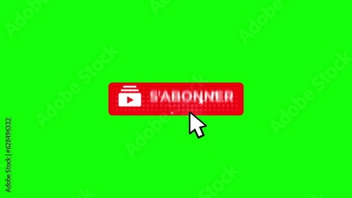 J'aime S'abonner Animation Fond Vert