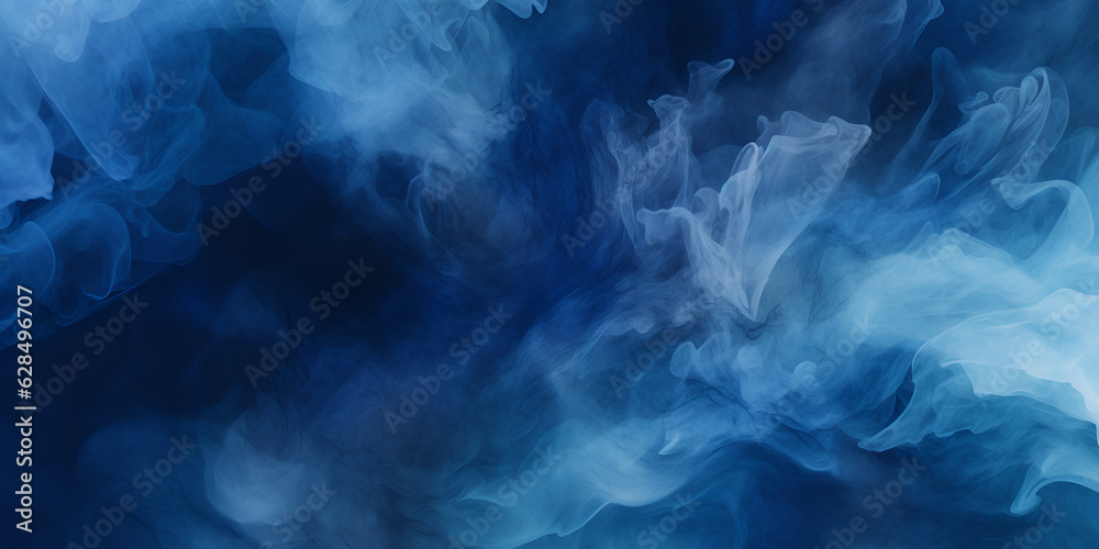  Blue steam black background   Colorful Fog and Blue Smoke on Black Ink Background  Blue Smoke on Black Background: Abstract Colorful Fog  