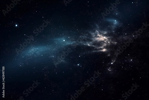 Starry Night Universe: Stars and Galaxy in Outer Space Sky - Mesmerizing Stock Image for Sale