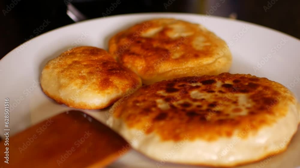 Homemade fried pies on a plate. Homemade fried pies on a plate.