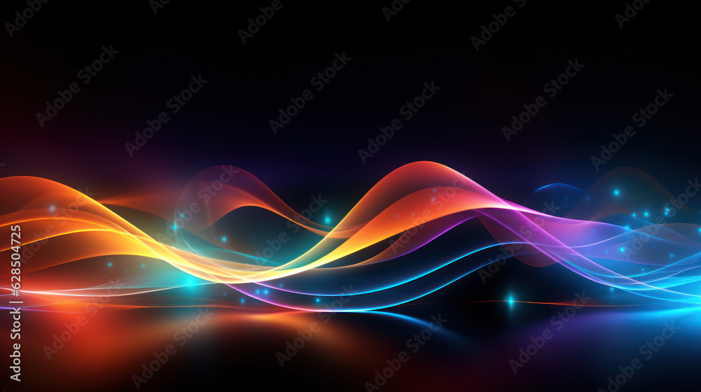 Abstract fractal waves, various usage for background, made with generative AI Abstract fractal waves, various usage for background, made with generative AI