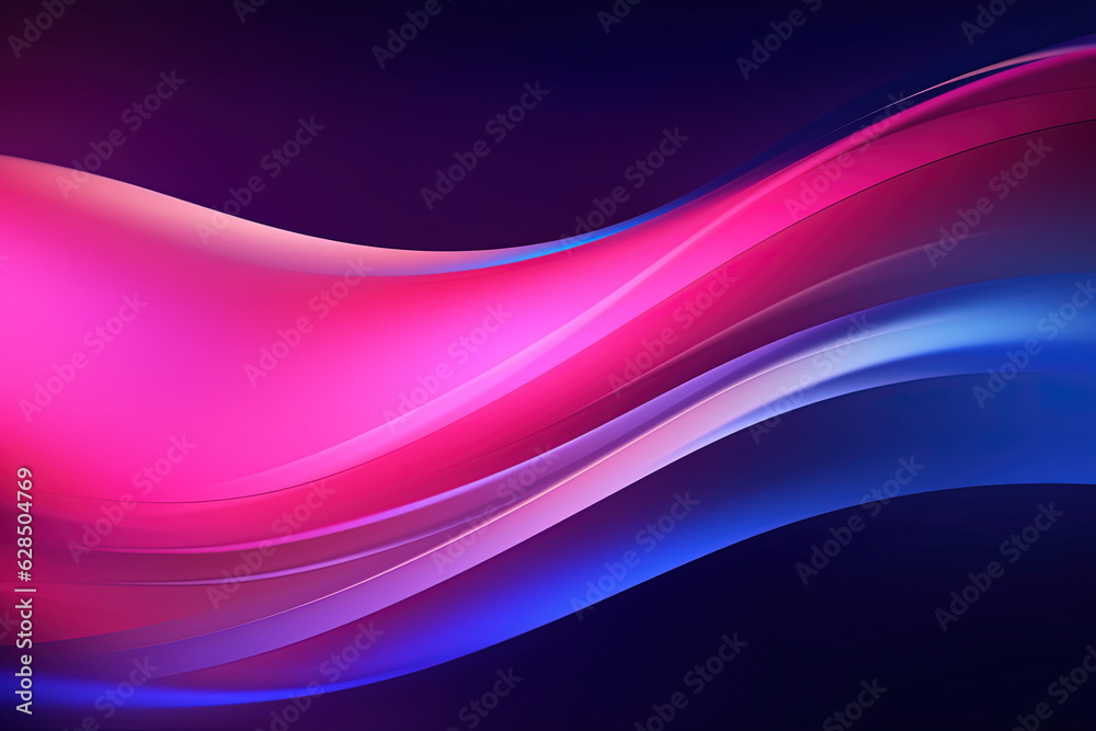 Dark purple pink blue color gradient background blurred neon color flow ...