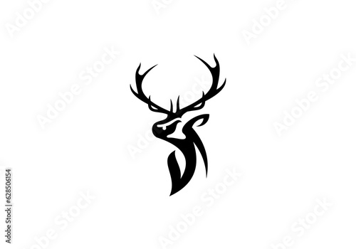 modern deer illustration logo